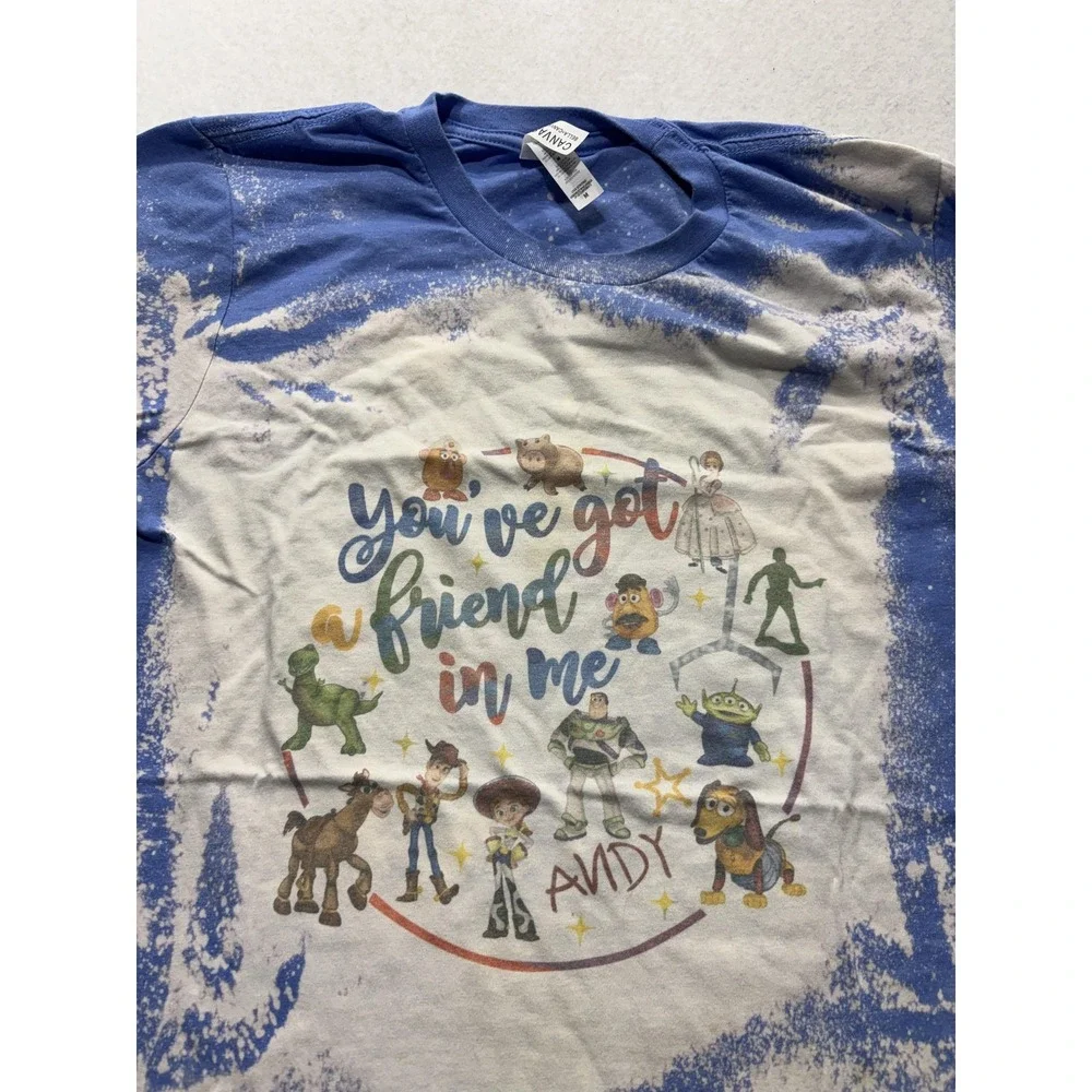 Bella Canvas Mens Medium Blue Toy Story Graphic Tee Youve Got A Friend In Me